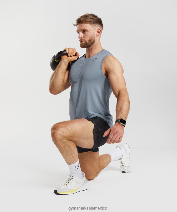 Gymshark tanque ápice gris deriva/azul tarde hombres 04BZTL971 - Gymshark Mujer