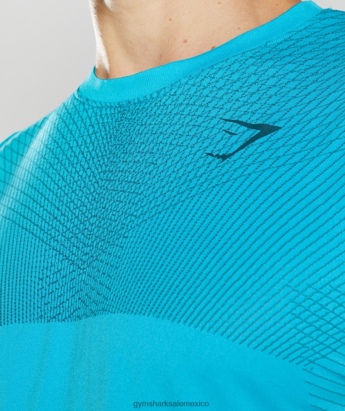 Gymshark tanque sin costuras apex azul tiburón/azul atlántico hombres 04BZTL951 - Gymshark Mujer