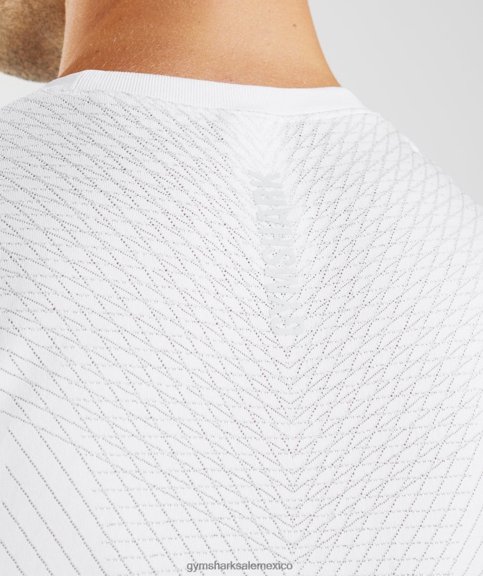 Gymshark tanque sin costuras apex blanco/gris claro hombres 04BZTL899 - Gymshark México