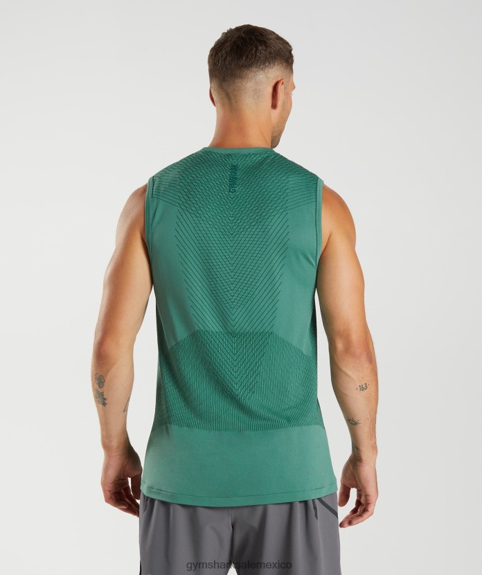 Gymshark tanque sin costuras apex verde hoya/verde bosque hombres 04BZTL910 - Gymshark Hombre