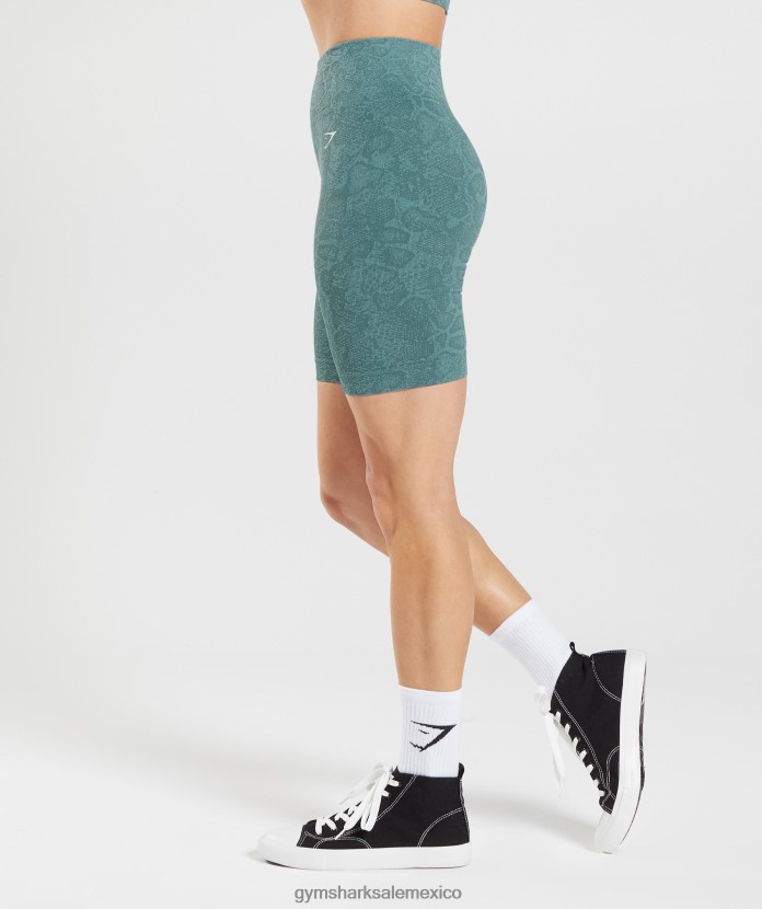 Gymshark Adaptar pantalones cortos de ciclismo sin costuras con animales. azul iceberg/azul trueno mujer 04BZTL54 - Gymshark Sale