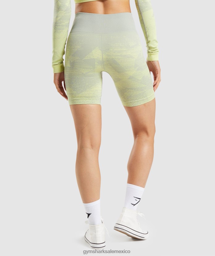 Gymshark Adaptar pantalones cortos degradados sin costuras. triángulo | estampado gris topo mujer 04BZTL87 - Gymshark Mujer