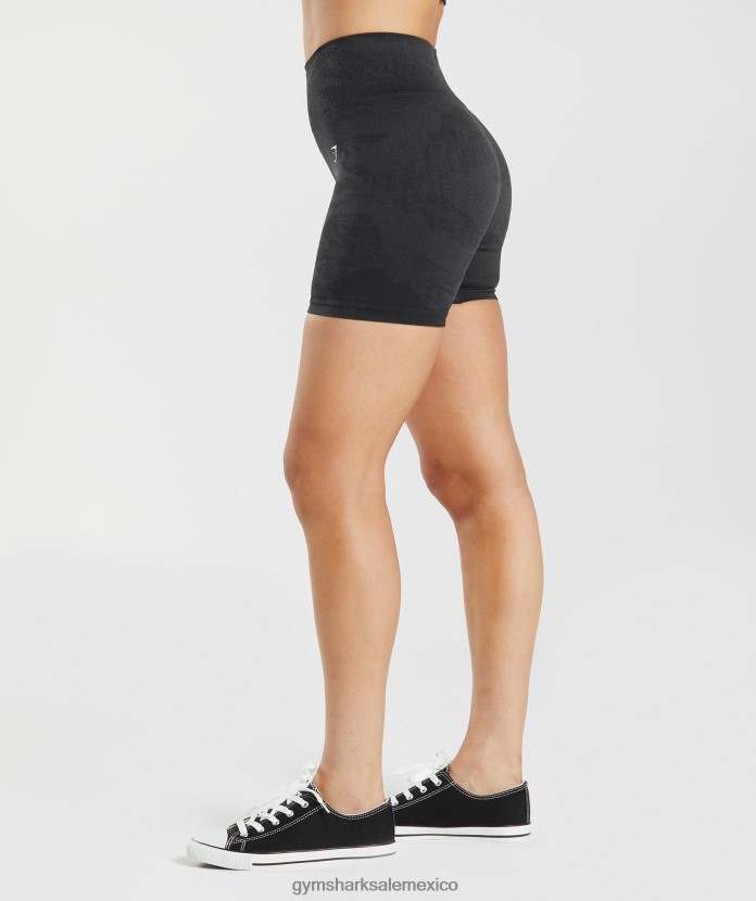 Gymshark adapt pantalones cortos de camuflaje sin costuras lava | negro/gris ónix mujer 04BZTL4 - Gymshark Mexico