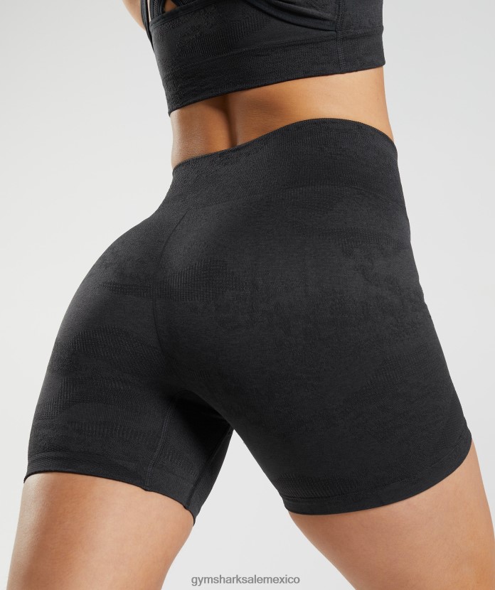Gymshark adapt pantalones cortos de camuflaje sin costuras lava | negro/gris ónix mujer 04BZTL4 - Gymshark Mexico