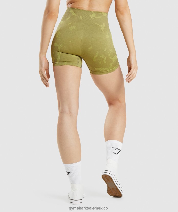 Gymshark adapt pantalones cortos de camuflaje sin costuras sabana | grifo verde mujer 04BZTL78 - Gymshark Mexico