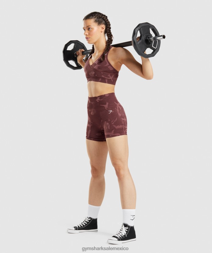 Gymshark adapt pantalones cortos de camuflaje sin costuras sabana | marrón cereza mujer 04BZTL91 - Gymshark Hombre