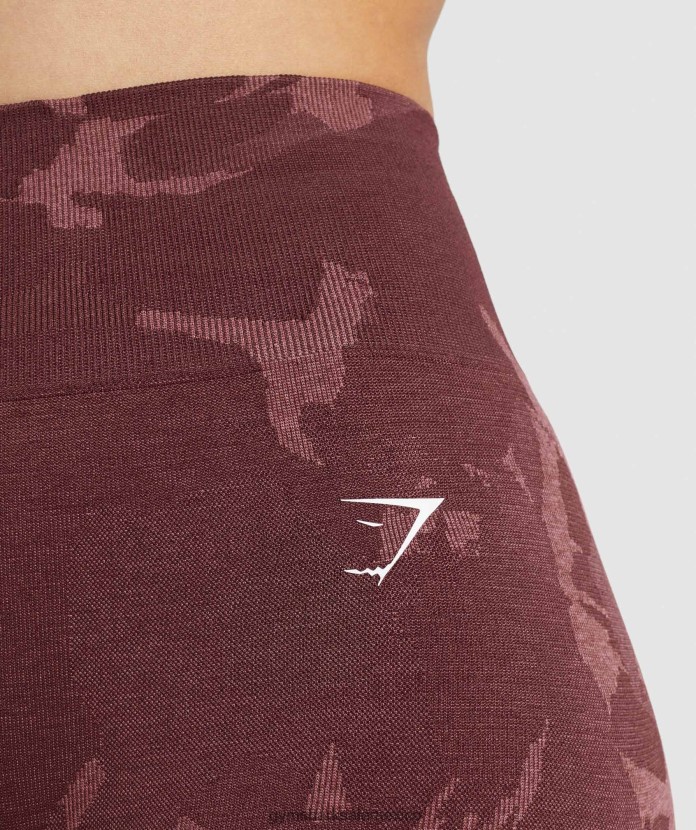 Gymshark adapt pantalones cortos de camuflaje sin costuras sabana | marrón cereza mujer 04BZTL91 - Gymshark Hombre