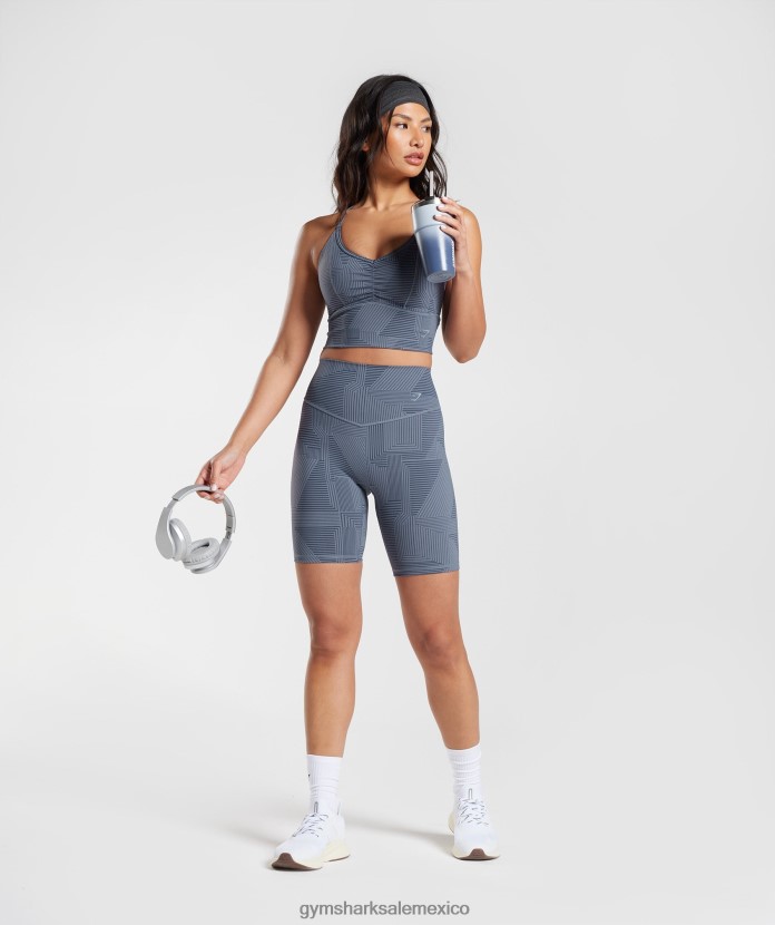 Gymshark elevar pantalones cortos de ciclismo noche azul mujer 04BZTL53 - Gymshark Mexico