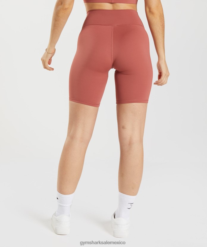 Gymshark elevar pantalones cortos de ciclismo rosa marrón mujer 04BZTL22 - Gymshark México