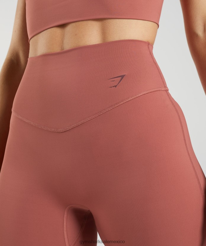 Gymshark elevar pantalones cortos de ciclismo rosa marrón mujer 04BZTL22 - Gymshark México