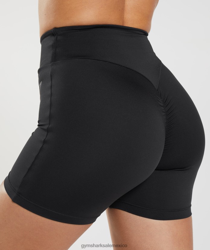 Gymshark pantalones cortos ajustados originales gs power negro mujer 04BZTL1 - Gymshark México