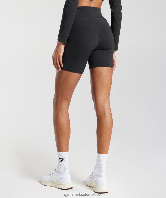 Gymshark pantalones cortos cruzados negro mujer 04BZTL47 - Gymshark Mexico