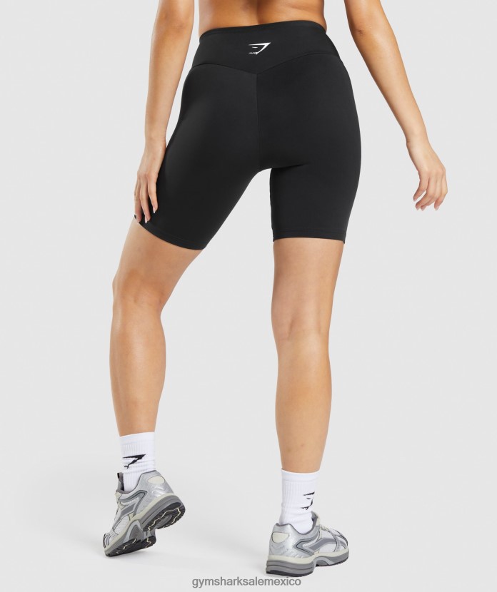 Gymshark pantalones cortos de ciclismo con gráfico activado negro mujer 04BZTL74 - Gymshark Sale