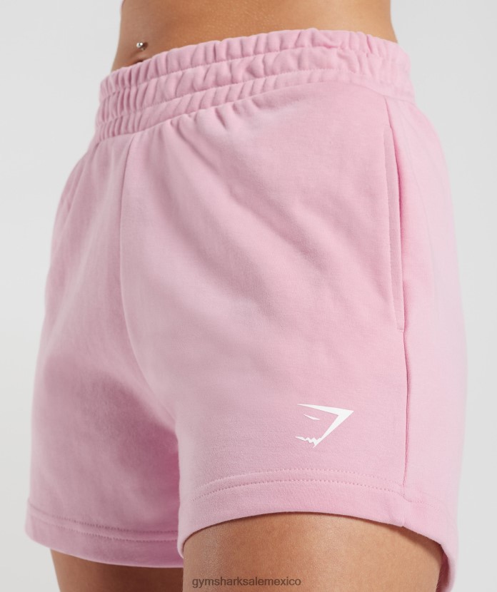 Gymshark pantalones cortos de durazno fuerte algodón de azúcar rosa mujer 04BZTL35 - Gymshark Mujer