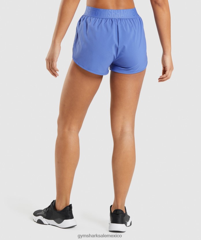 Gymshark pantalones cortos de entrenamiento holgados corte azul mujer 04BZTL84 - Gymshark Sale