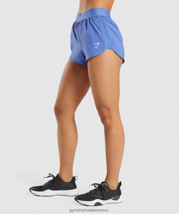 Gymshark pantalones cortos de entrenamiento holgados corte azul mujer 04BZTL84 - Gymshark Sale