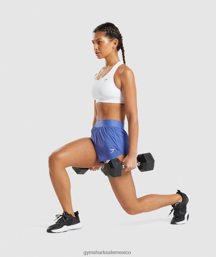 Gymshark pantalones cortos de entrenamiento holgados corte azul mujer 04BZTL84 - Gymshark Sale