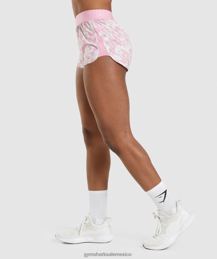 Gymshark pantalones cortos de entrenamiento holgados estampado rosa mujer 04BZTL89 - Gymshark Sale