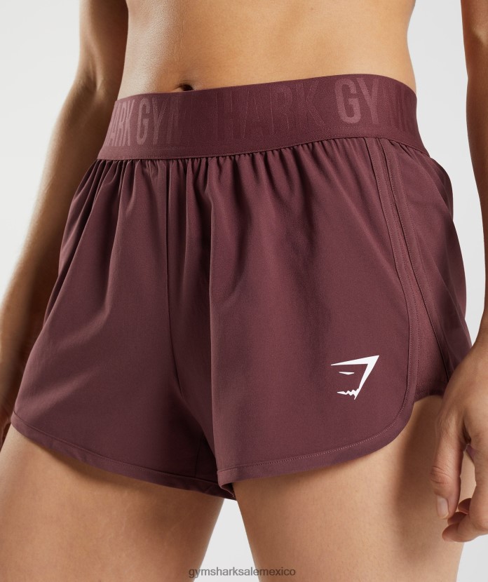Gymshark pantalones cortos de entrenamiento holgados marrón cereza mujer 04BZTL76 - Gymshark Hombre