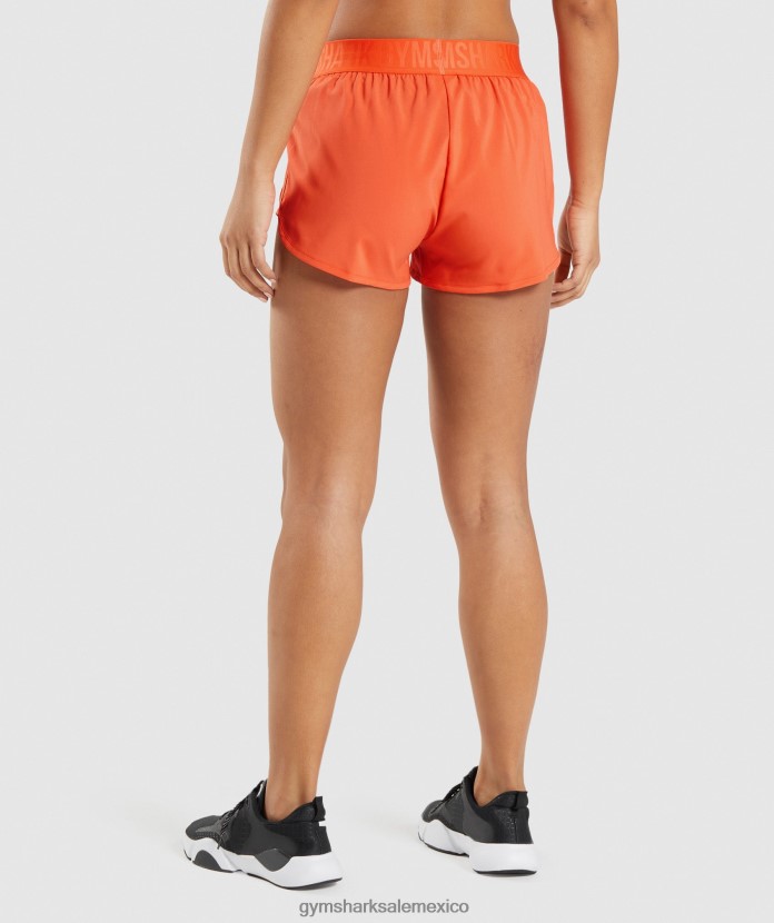 Gymshark pantalones cortos de entrenamiento holgados naranja papaya mujer 04BZTL80 - Gymshark México