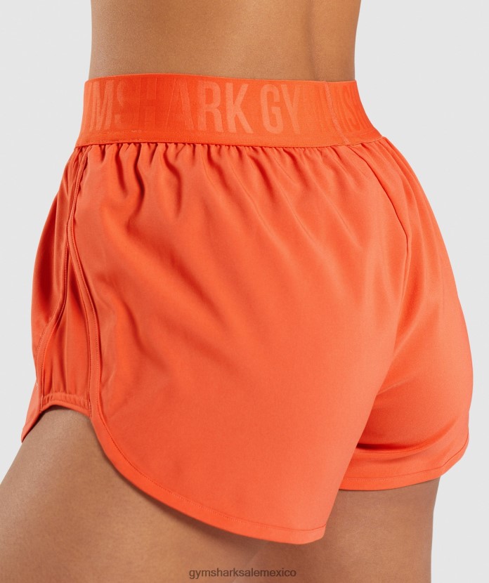 Gymshark pantalones cortos de entrenamiento holgados naranja papaya mujer 04BZTL80 - Gymshark México