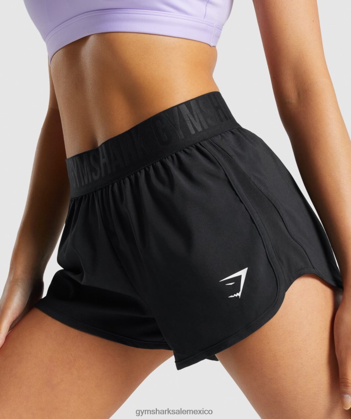 Gymshark pantalones cortos de entrenamiento holgados negro mujer 04BZTL6 - Gymshark Sale
