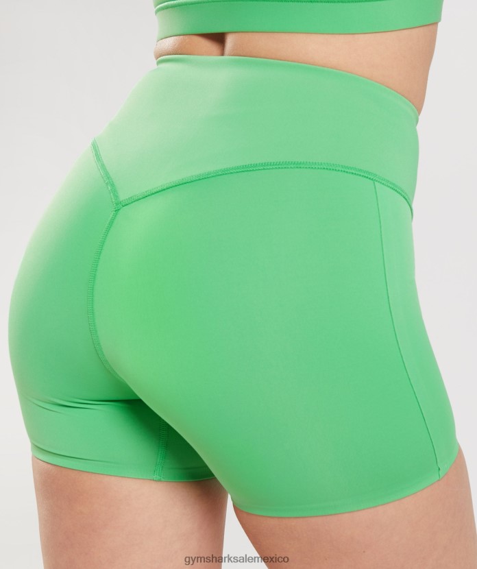 Gymshark pantalones cortos de estudio verde manzana mujer 04BZTL26 - Gymshark Mexico