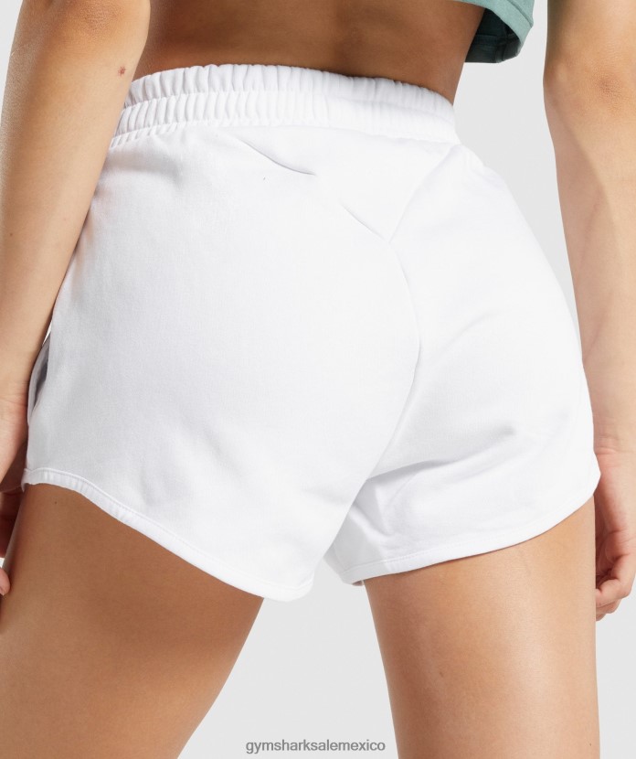 Gymshark pantalones cortos deportivos de entrenamiento blanco mujer 04BZTL18 - Gymshark Hombre