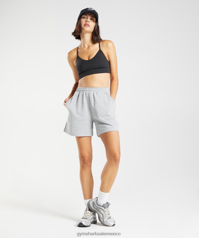 Gymshark pantalones cortos deportivos para el día de descanso Marga gris claro mujer 04BZTL58 - Gymshark Mexico