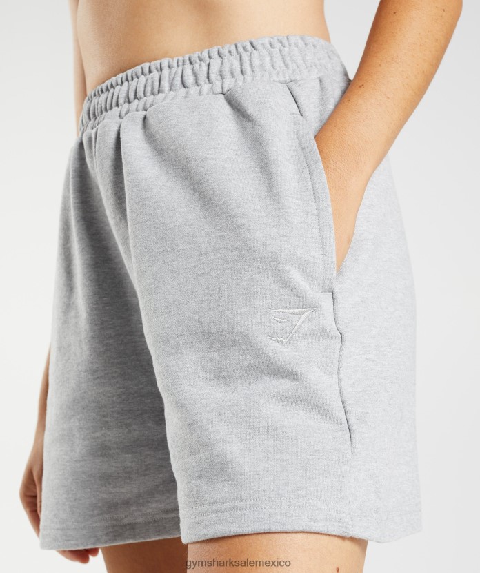 Gymshark pantalones cortos deportivos para el día de descanso Marga gris claro mujer 04BZTL58 - Gymshark Mexico