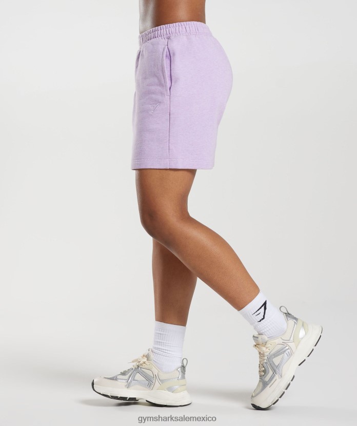 Gymshark pantalones cortos deportivos para el día de descanso aura lila marga mujer 04BZTL70 - Gymshark México