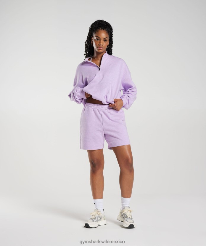 Gymshark pantalones cortos deportivos para el día de descanso aura lila marga mujer 04BZTL70 - Gymshark México