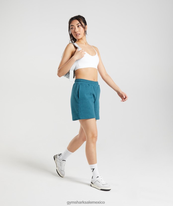 Gymshark pantalones cortos deportivos para el día de descanso marga azul acero mujer 04BZTL59 - Gymshark Sale