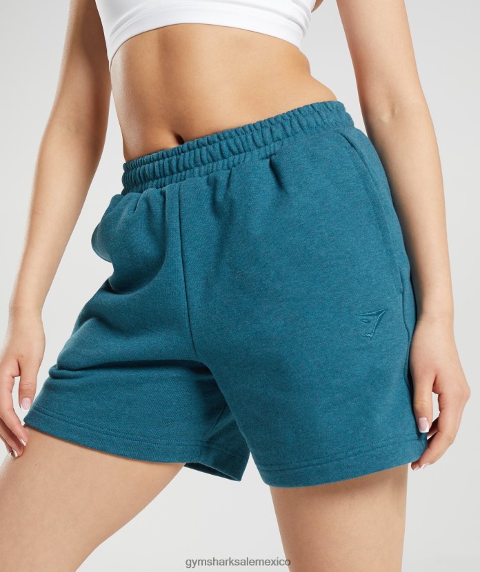 Gymshark pantalones cortos deportivos para el día de descanso marga azul acero mujer 04BZTL59 - Gymshark Sale