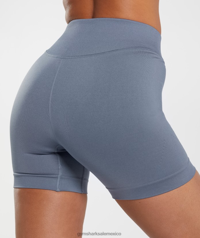 Gymshark pantalones cortos deportivos sin costuras noche azul mujer 04BZTL21 - Gymshark Sale
