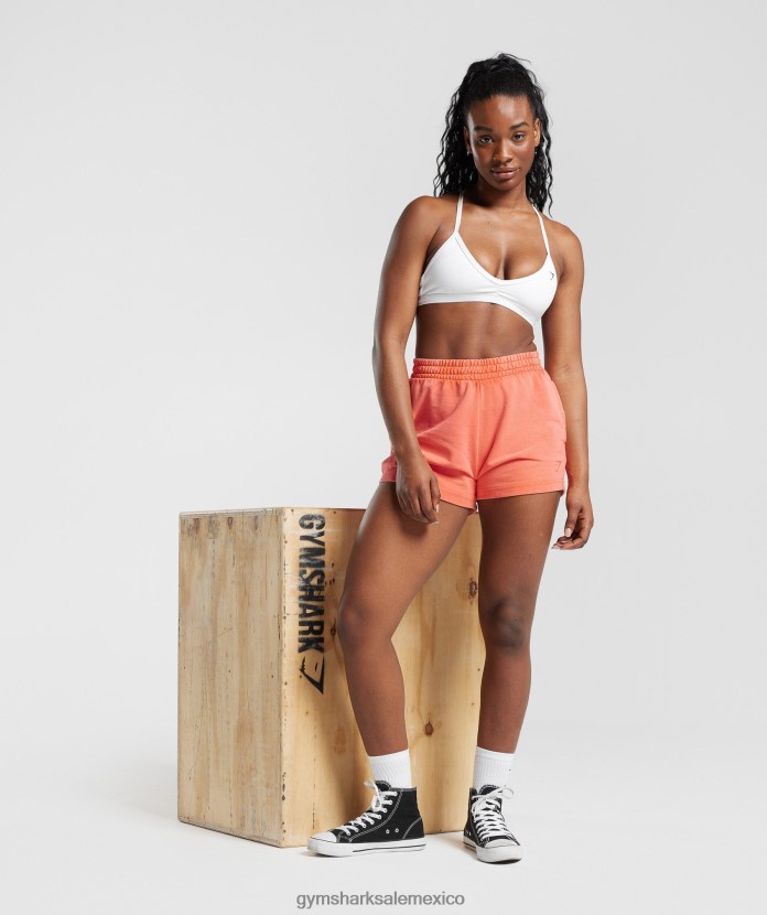 Gymshark pantalones cortos deportivos universitarios solsticio naranja mujer 04BZTL25 - Gymshark Mujer