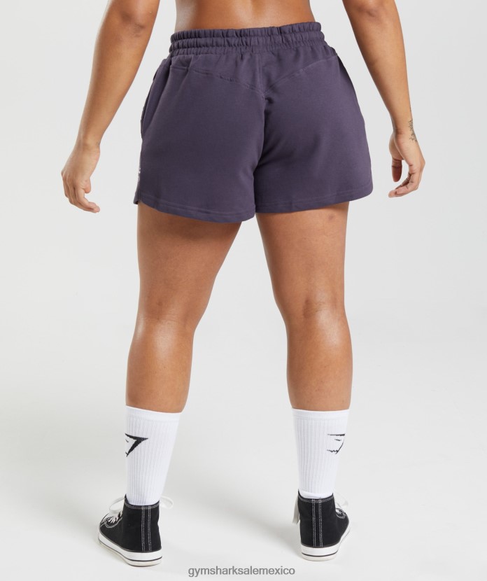Gymshark pantalones cortos heredados morado rico mujer 04BZTL96 - Gymshark Hombre