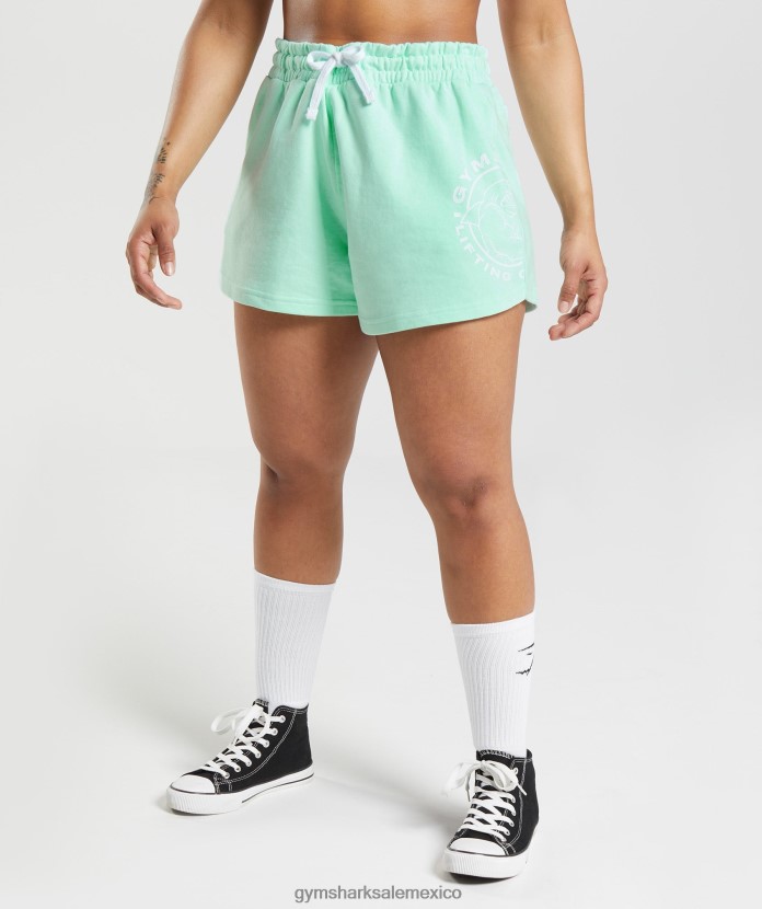 Gymshark pantalones cortos heredados turbo azul mujer 04BZTL69 - Gymshark Sale