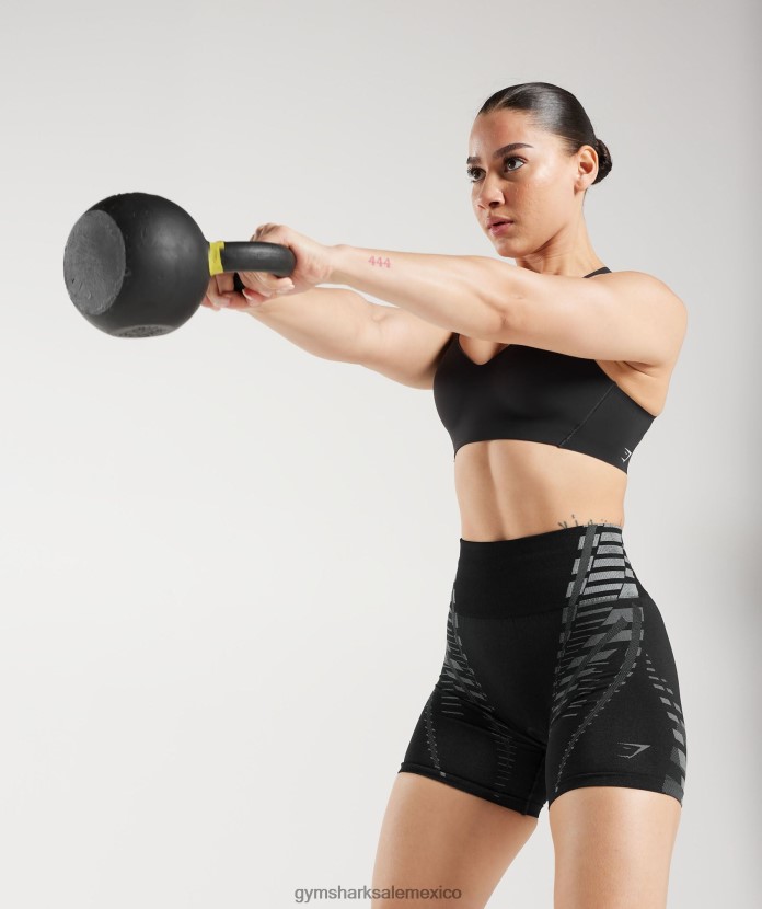 Gymshark pantalones cortos ilimitados negro/gris claro mujer 04BZTL105 - Gymshark México