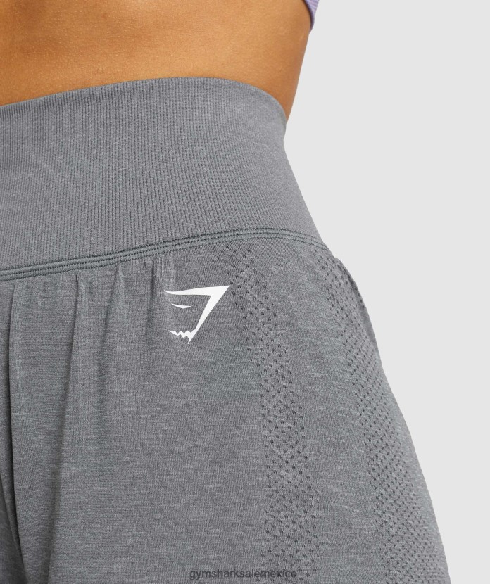 Gymshark pantalones cortos vital sin costuras 2.0 2 en 1 marga gris ahumado mujer 04BZTL97 - Gymshark Mujer