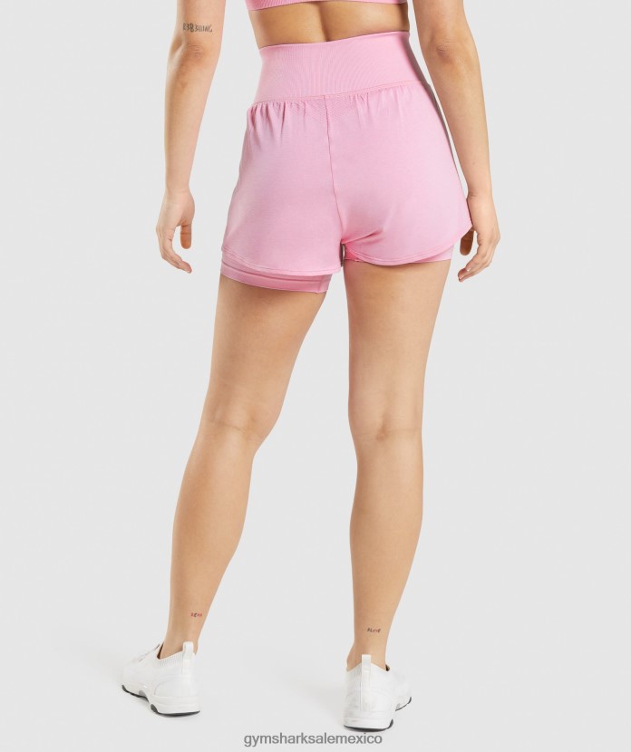 Gymshark pantalones cortos vital sin costuras 2.0 2 en 1 marga rosa sorbete mujer 04BZTL71 - Gymshark Hombre