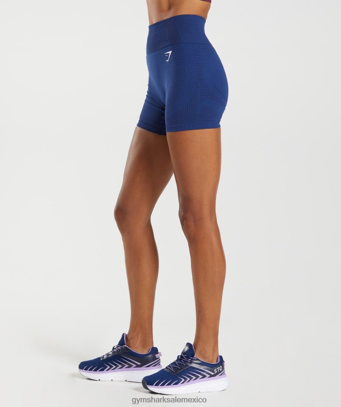 Gymshark pantalones cortos vitales sin costuras 2.0 marga azul estelar mujer 04BZTL104 - Gymshark Sale