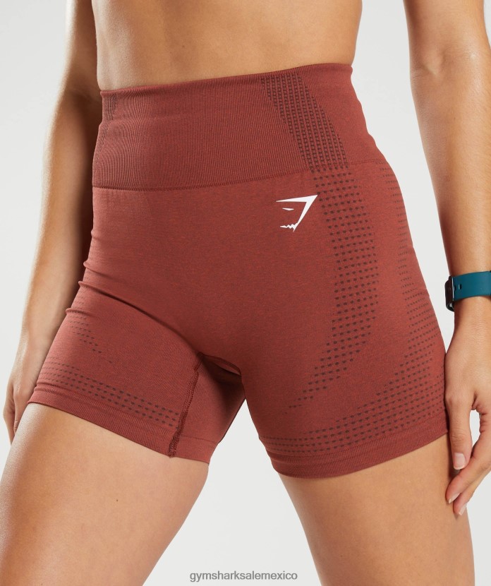 Gymshark pantalones cortos vitales sin costuras 2.0 marga rojo ladrillo mujer 04BZTL13 - Gymshark Hombre