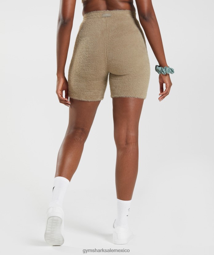 Gymshark shorts de punto con pestañas Whitney cemento marrón mujer 04BZTL101 - Gymshark Hombre