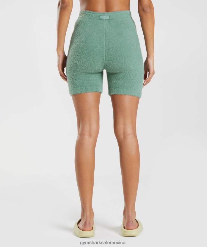 Gymshark shorts de punto con pestañas Whitney hoja verde mujer 04BZTL75 - Gymshark México