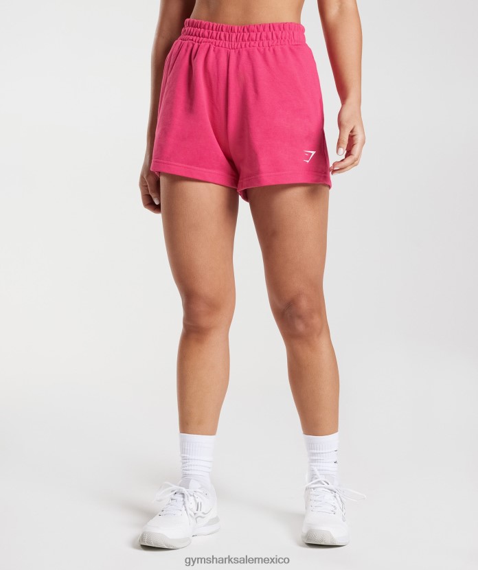 Gymshark shorts deportivos fraccionados fucsia brillante mujer 04BZTL15 - Gymshark Mexico