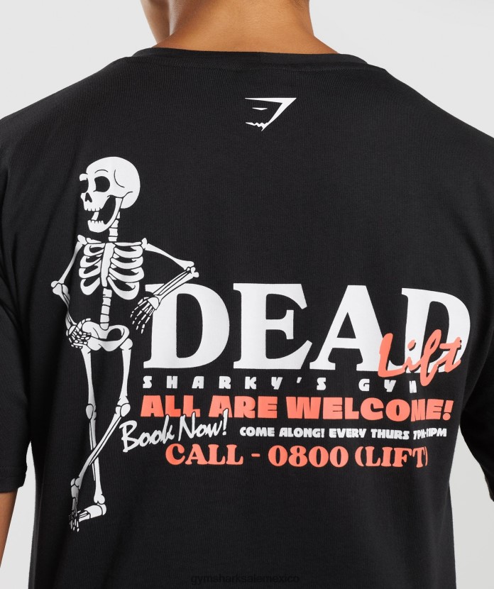 Gymshark camiseta midi con levantamiento muerto negro mujer 04BZTL413 - Gymshark Hombre