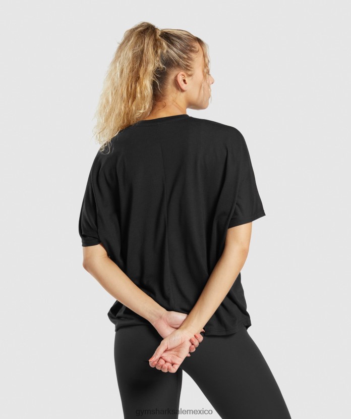 Gymshark camiseta súper suave negro mujer 04BZTL418 - Gymshark México