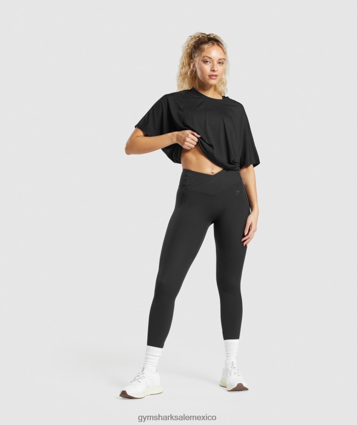 Gymshark camiseta súper suave negro mujer 04BZTL418 - Gymshark México