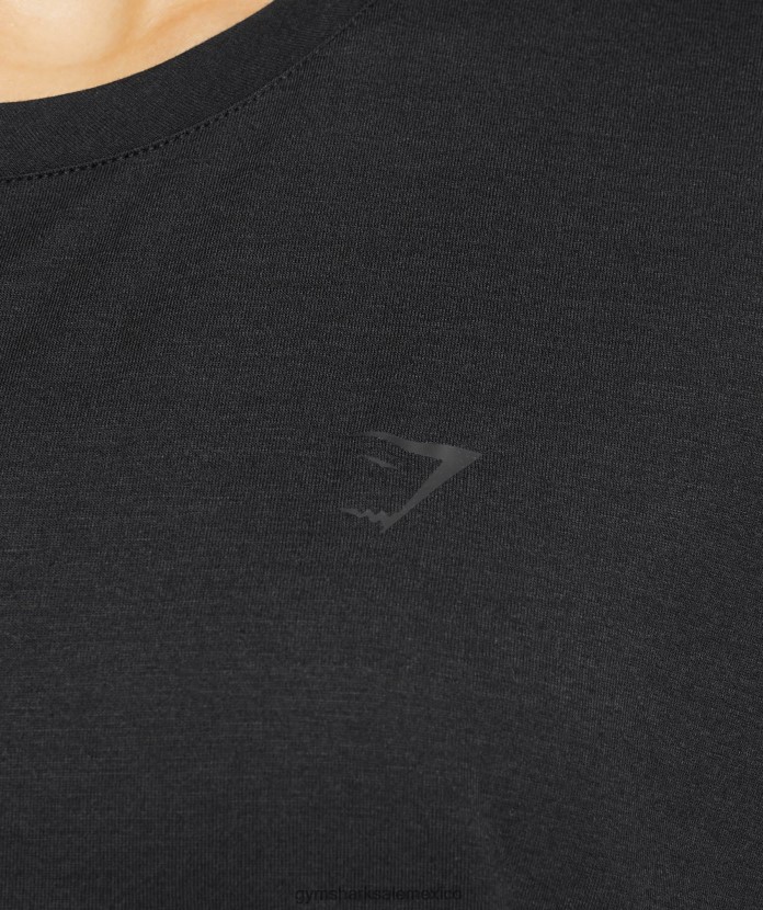 Gymshark camiseta súper suave negro mujer 04BZTL418 - Gymshark México